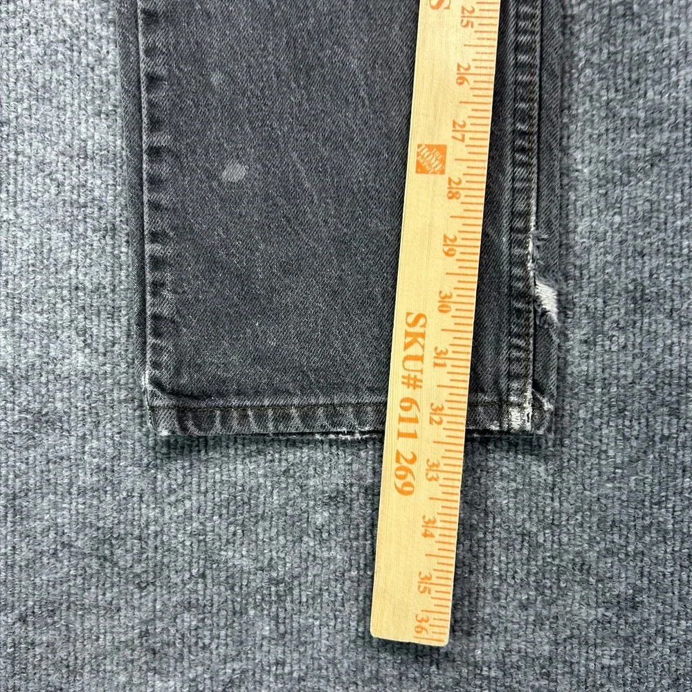 Vintage Levi's 505 Jeans Men's Black Denim Pocket Classic USA Made - 33X34
